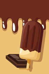 ice lolly with chocolate