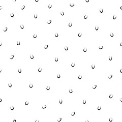 Seamless pattern with black seeds on white background. Natural, organic, eco, fresh.