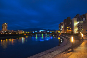 静岡県沼津市 狩野川 夜景
