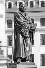 old statue of saint, isolate