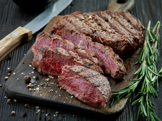 grilled beef fillet steak meat