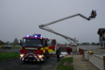 Irish Fire brigade on action . Fire house Ireland .co Meath