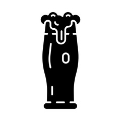 Glass of ale glyph icon