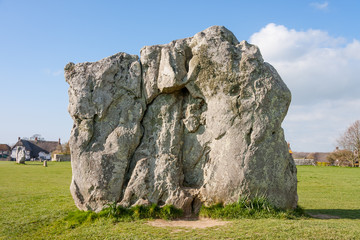 Details of stones in the Prehistoric Avebury Stone Circle, Wiltshire, England, UK