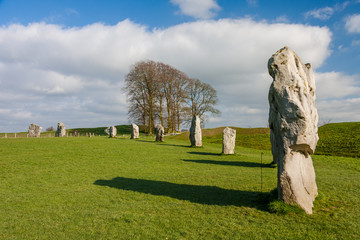 Details of stones in the Prehistoric Avebury Stone Circle, Wiltshire, England, UK