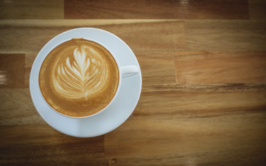 A cup of coffee in somewhere cafe.