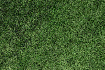 Top view of artificial grass, texture of green artificial lawn.