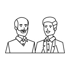 couple of businessmen avatars characters