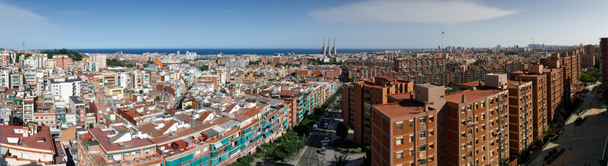 Spain,Barcelona,panorama of the city-25 May 2018