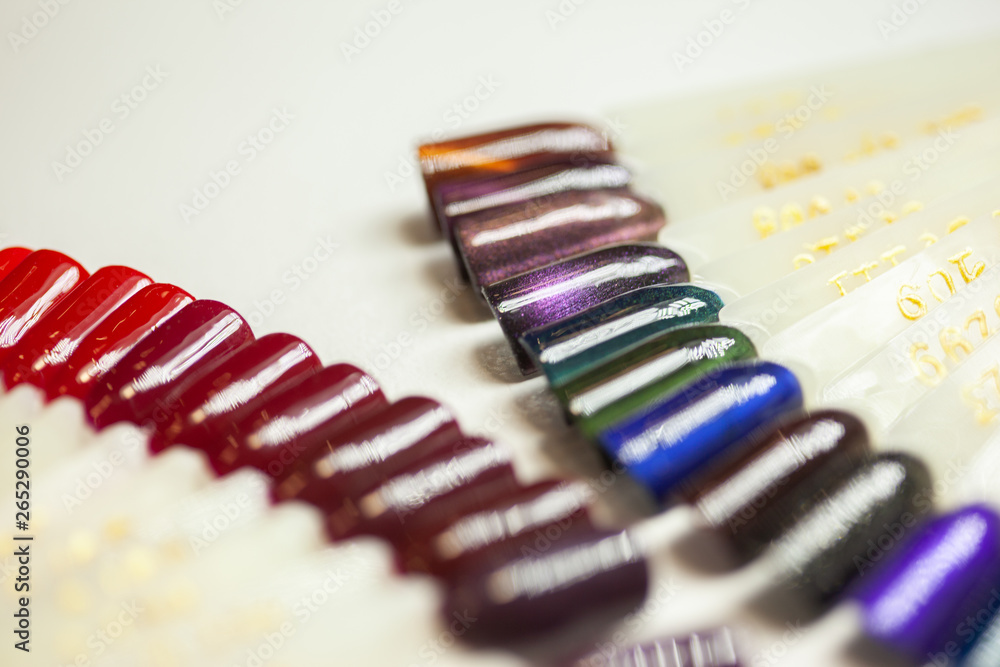 Wall mural color nail polish samples