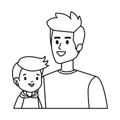 young father with son characters