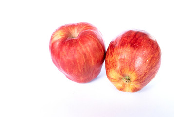 red apples isolated on white background