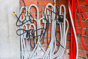 Soldered junction boxes with wires hidden in the corrugation