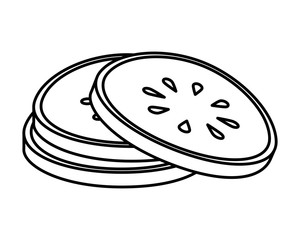 fresh cucumber slices vegetable icon
