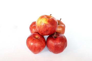 two pomegranates isolated on white background