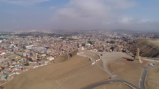 LIMA Aerial (District Chorillos) from the overlook hill