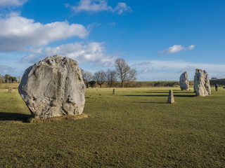 Details of stones in the Prehistoric Avebury Stone Circle, Wiltshire, England, UK