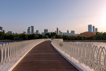 Beautiful Evening View of Sharjah Skyline