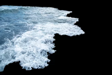 Foto op Canvas Water Splash geïsoleerd op de zwarte achtergrond © grape_vein