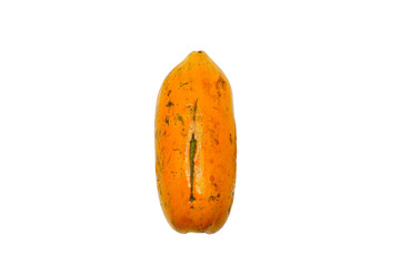 Papaya isolated on white background. Papaya cut in half.    