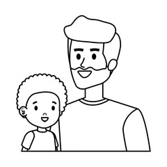 young father with son characters