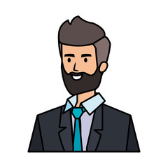 elegant businessman avatar character