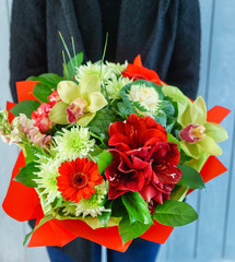 nice bouquet in the hands