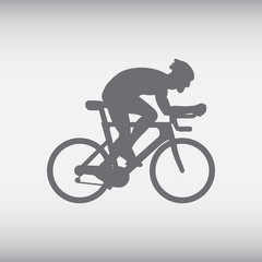 Cyclist. Man rides a speed bike. Flat design. Vector. Illustration.