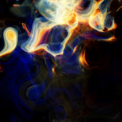 Detailed rendiring of flame fractal for art, illustration and design