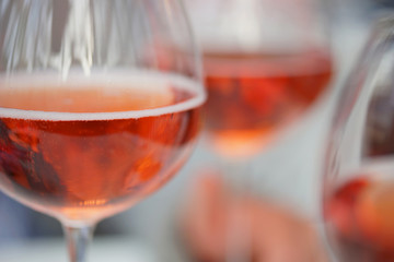 Bright drink cider in a large glass