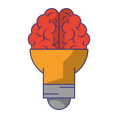 light bulb and brain