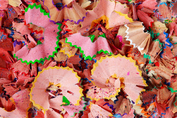 color pencil shavings