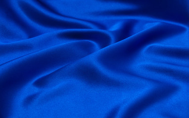 Smooth elegant blue silk can use as background