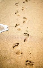 Fussspuren am Strand