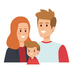 parents couple with son characters