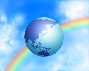 空に浮かぶ地球