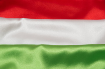 Closeup of the Hungarian flag