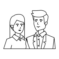 business couple avatars characters