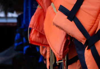 life jackets orange