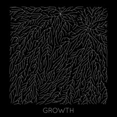 Vector generative branch growth pattern. Lichen like organic structure with veins. Monocrome square biological net of vessels.