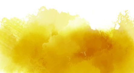 Abstract yellow watercolor background for your design, watercolor background concept, vector.