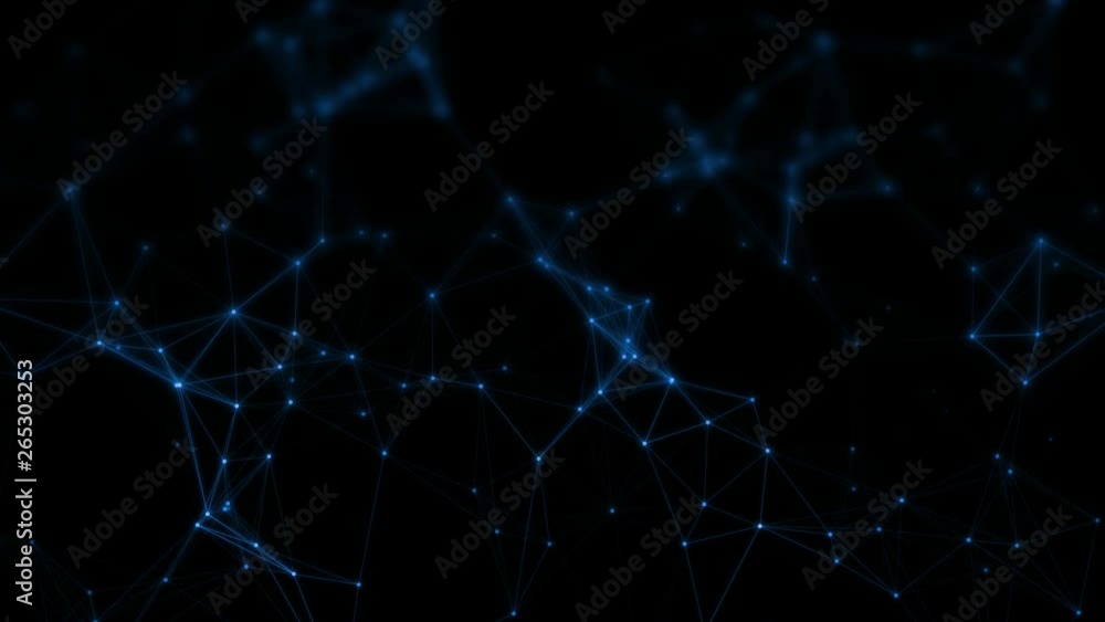 Poster 3d rendering of abstract network connection with connected dots and lines. smooth animation. seamles