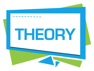 Theory Green Blue Squares Triangles Text 