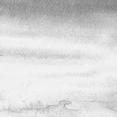 Silver with gray ink and watercolor texture on white paper background. Paint leaks and ombre effects. Hand painted abstract image.