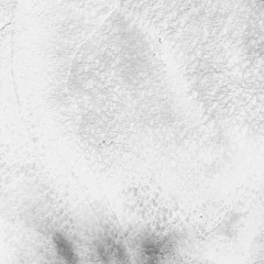 Silver with gray ink and watercolor texture on white paper background. Paint leaks and ombre effects. Hand painted abstract image.