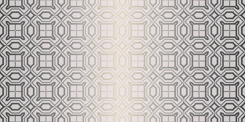 Vector Seamless Pattern With Abstract Geometric Style. Repeating Sample Figure And Line. For Fashion Interiors Design, Wallpaper, Textile Industry. Beige silver color