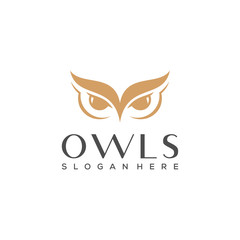 Obraz premium owl eye vector illustration logo design