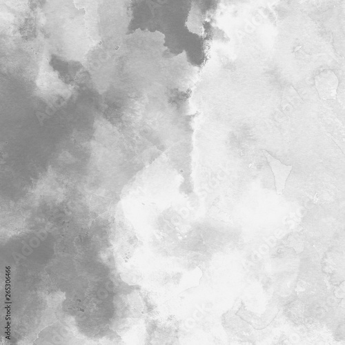Silver With Gray Ink And Watercolor Texture On White Paper