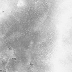 Silver with gray ink and watercolor texture on white paper background. Paint leaks and ombre effects. Hand painted abstract image.
