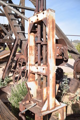 Arizona vintage rusted-out mining equipment